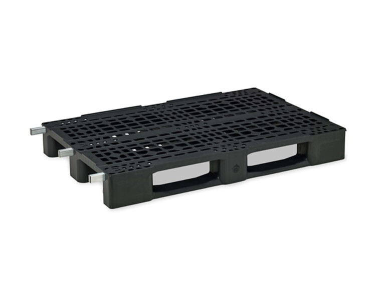 3 RUNNER EURO PALLET WITH 4 STEEL BARS