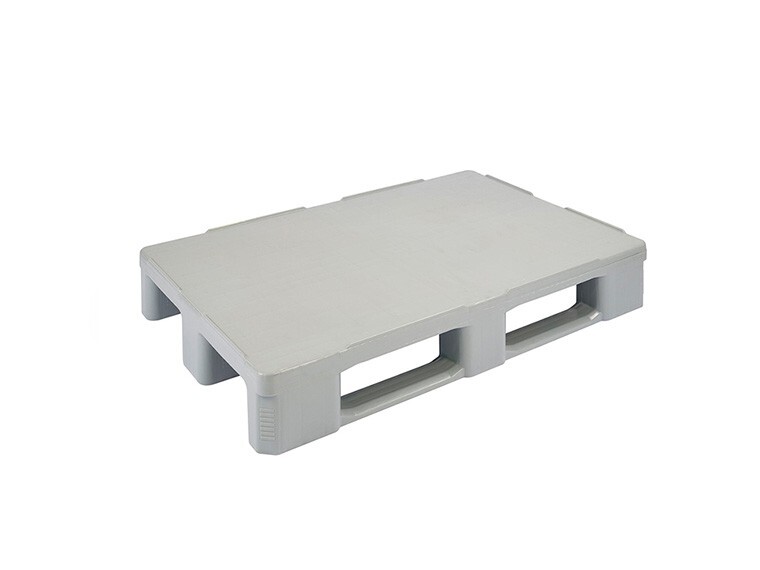 3 RUNNER FLAT HYGIENIC PALLET WITH 5 METAL BARS